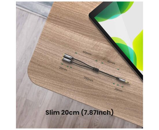 Кабель мультимедийный 3.5mm M to 2x3.5mm F 0.2m AV123 black Ugreen (10532), изображение 6 Кабель мультимедийный 3.5mm M to 2x3.5mm F 0.2m AV123 black Ugreen (10532), изображение 6