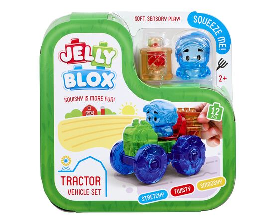 Конструктор Jelly Blox Сенсорный Красочный трактор (932945) Конструктор Jelly Blox Сенсорный Красочный трактор (932945)