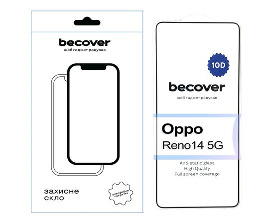 Стекло защитное BeCover 10D Oppo Reno14 5G Black (713932) Стекло защитное BeCover 10D Oppo Reno14 5G Black (713932)