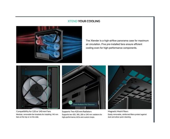 Корпус Arctic XTENDERVG B (ACPCC00019A), зображення 10 Корпус Arctic XTENDERVG B (ACPCC00019A), зображення 10
