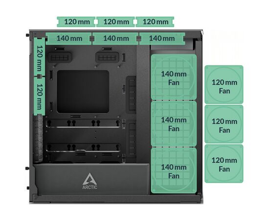 Корпус Arctic XTENDERVG B (ACPCC00019A), зображення 11 Корпус Arctic XTENDERVG B (ACPCC00019A), зображення 11