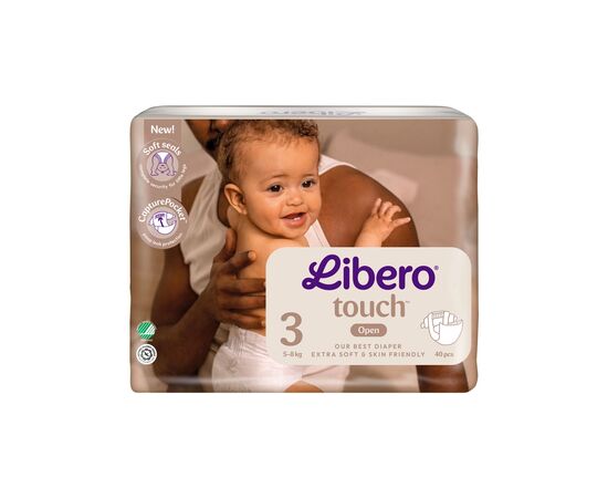 Подгузники Libero Touch Розмір 3 (5-9 кг) 40 шт (7310361147867), изображение 2 Подгузники Libero Touch Розмір 3 (5-9 кг) 40 шт (7310361147867), изображение 2
