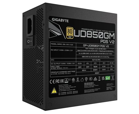 Блок питания GIGABYTE 850W (GP-UD850GM PG5 V2), изображение 5 Блок питания GIGABYTE 850W (GP-UD850GM PG5 V2), изображение 5