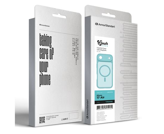 Чехол для мобильного телефона Armorstandart Lush MagCase Apple iPhone 17 Air Turquoise (ARM87479), изображение 3