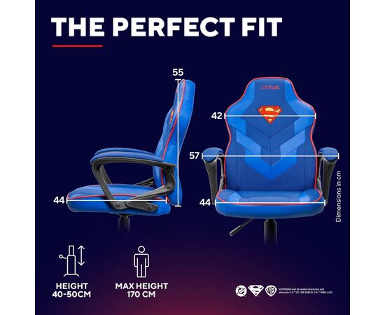 Кресло игровое Trust GXT 703SM Revvo Blue (25741), изображение 3 Кресло игровое Trust GXT 703SM Revvo Blue (25741), изображение 3