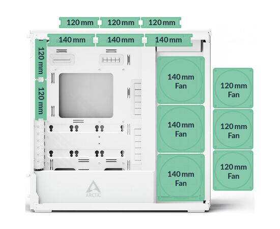 Корпус Arctic XTENDER WHT (ACPCC00014A), изображение 11 Корпус Arctic XTENDER WHT (ACPCC00014A), изображение 11