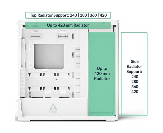 Корпус Arctic XTENDER WHT (ACPCC00014A), изображение 12 Корпус Arctic XTENDER WHT (ACPCC00014A), изображение 12