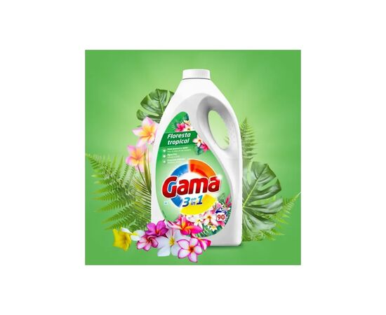Гель для стирки Gama Floresta Tropical С ароматом тропических цветов 4.05 л (8435495834342), изображение 2 Гель для стирки Gama Floresta Tropical С ароматом тропических цветов 4.05 л (8435495834342), изображение 2