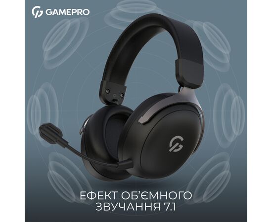 Наушники GamePro Asgard Freya Pro Wireless Black (HSW201B), изображение 5 Наушники GamePro Asgard Freya Pro Wireless Black (HSW201B), изображение 5