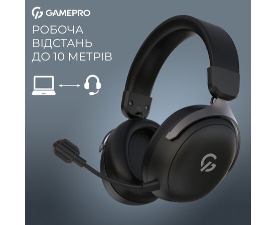Наушники GamePro Asgard Freya Pro Wireless Black (HSW201B), изображение 8 Наушники GamePro Asgard Freya Pro Wireless Black (HSW201B), изображение 8