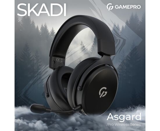 Наушники GamePro Asgard Skadi Wireless Black (HSW191B), изображение 4 Наушники GamePro Asgard Skadi Wireless Black (HSW191B), изображение 4