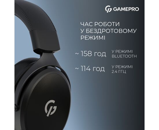 Наушники GamePro Asgard Skadi Wireless Black (HSW191B), изображение 7 Наушники GamePro Asgard Skadi Wireless Black (HSW191B), изображение 7