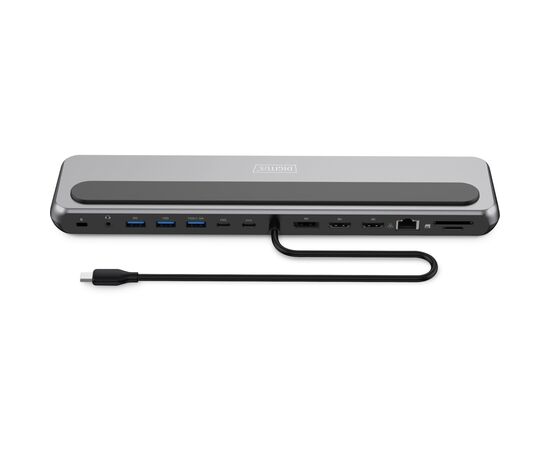 Порт-реплікатор Digitus USB-C > 2xHDMI/1xDP/3xUSB-A/USB-C/RJ54/PD/Audio (DA-70919), зображення 3 Порт-реплікатор Digitus USB-C > 2xHDMI/1xDP/3xUSB-A/USB-C/RJ54/PD/Audio (DA-70919), зображення 3