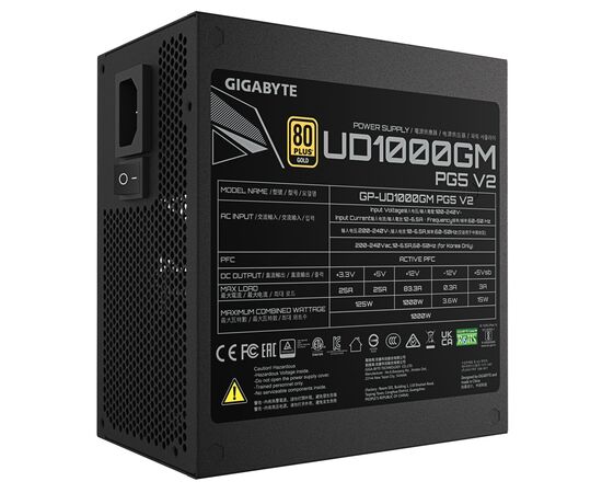 Блок питания GIGABYTE 1000W (GP-UD1000GM PG5 V2), изображение 5 Блок питания GIGABYTE 1000W (GP-UD1000GM PG5 V2), изображение 5