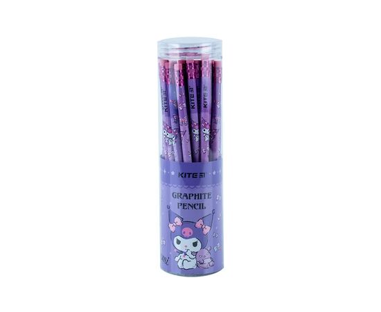 Карандаш графитный Kite Kuromi круглый, с резинкой, НВ (HK24-056), изображение 2 Карандаш графитный Kite Kuromi круглый, с резинкой, НВ (HK24-056), изображение 2