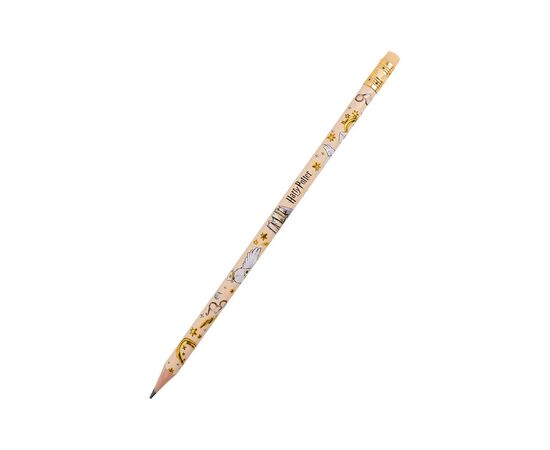 Карандаш графитный Kite Harry Potter круглый, с резинкой, НВ (HP25-056) Карандаш графитный Kite Harry Potter круглый, с резинкой, НВ (HP25-056)