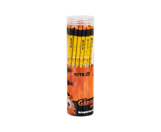 Карандаш графитный Kite Garfield трехгранный, с резинкой, НВ (GF25-046), изображение 2 Карандаш графитный Kite Garfield трехгранный, с резинкой, НВ (GF25-046), изображение 2