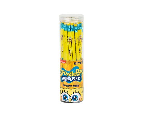 Карандаш графитный Kite Sponge Bob трехгранный, с резинкой, НВ (SB25-046), изображение 2 Карандаш графитный Kite Sponge Bob трехгранный, с резинкой, НВ (SB25-046), изображение 2
