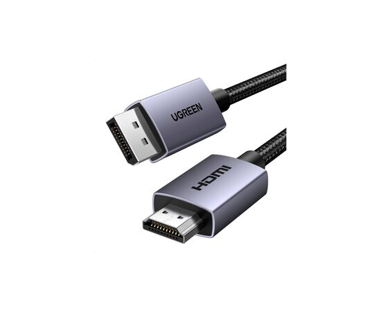 Кабель мультимедийный DisplayPort M to HDMI M 3.0m V2.0 4K30Hz DP125 black Ugreen (35843), изображение 3