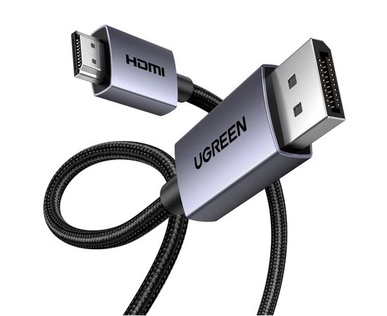 Кабель мультимедийный DisplayPort M to HDMI M 3.0m V2.0 4K30Hz DP125 black Ugreen (35843)