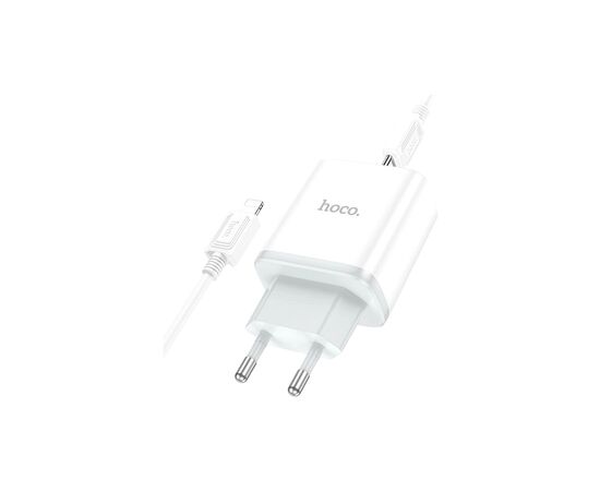 Зарядное устройство HOCO C104A USB-C PD20W + cable USB-C to Lightning white (6931474782908)