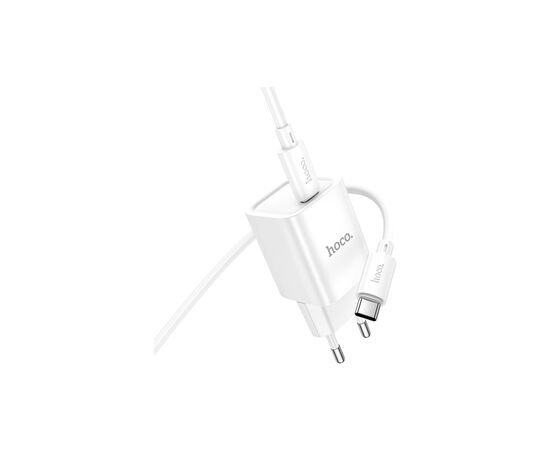 Зарядное устройство HOCO C148A USB-C PD30W + cable USB-C to USB-C white (6942007630320), изображение 7