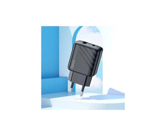 Зарядное устройство HOCO CS23A USB-C PD30W + 1xUSB QC3.0 + cable USB-C to Lightning black (6942007609951), изображение 7