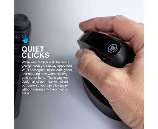 Мышка Jlab JBuds Vertical Ergonomic Wireless Black (IEUMJBERGORBLK82), изображение 9 Мышка Jlab JBuds Vertical Ergonomic Wireless Black (IEUMJBERGORBLK82), изображение 9