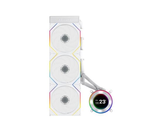 Система жидкостного охлаждения Lian Li HydroShift II LCD-C 360TL, White (G89.GHS2LCD36TW.00), изображение 2 Система жидкостного охлаждения Lian Li HydroShift II LCD-C 360TL, White (G89.GHS2LCD36TW.00), изображение 2