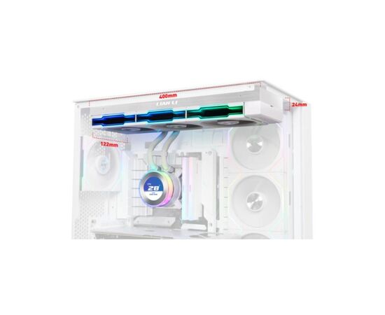 Система жидкостного охлаждения Lian Li HydroShift II LCD-C 360TL, White (G89.GHS2LCD36TW.00), изображение 3 Система жидкостного охлаждения Lian Li HydroShift II LCD-C 360TL, White (G89.GHS2LCD36TW.00), изображение 3