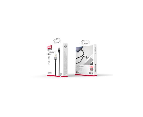 Дата кабель USB 2.0 AM to Lightning 1.0m 2.4A double-sided NB188 gray XO (6920680879694), изображение 2 Дата кабель USB 2.0 AM to Lightning 1.0m 2.4A double-sided NB188 gray XO (6920680879694), изображение 2