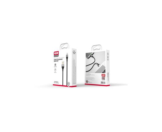 Дата кабель USB 2.0 AM to Micro 5P 1.0m 2.4A double-sided NB188 gray XO (6920680879717), изображение 2 Дата кабель USB 2.0 AM to Micro 5P 1.0m 2.4A double-sided NB188 gray XO (6920680879717), изображение 2