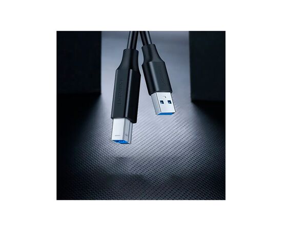Кабель для принтера USB 3.0 AM/BM 2.0m US210 black Ugreen (10372), изображение 3 Кабель для принтера USB 3.0 AM/BM 2.0m US210 black Ugreen (10372), изображение 3