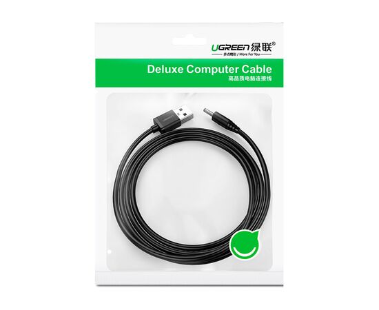Кабель питания USB to DC 3.5mm 5V 1.0m black Ugreen (10376), изображение 3 Кабель питания USB to DC 3.5mm 5V 1.0m black Ugreen (10376), изображение 3