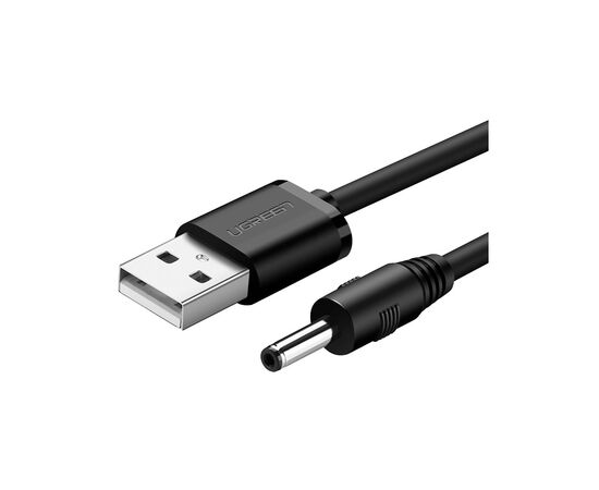Кабель питания USB to DC 3.5mm 5V 1.0m black Ugreen (10376) Кабель питания USB to DC 3.5mm 5V 1.0m black Ugreen (10376)