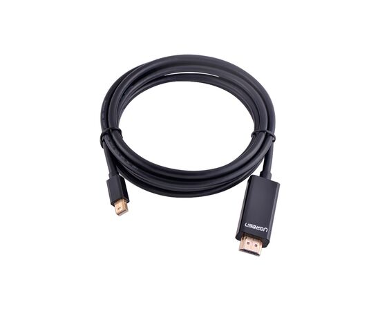 Кабель мультимедийный miniDisplayPort M to HDMI M 1.5m MD101 4K black Ugreen (20848), изображение 3 Кабель мультимедийный miniDisplayPort M to HDMI M 1.5m MD101 4K black Ugreen (20848), изображение 3