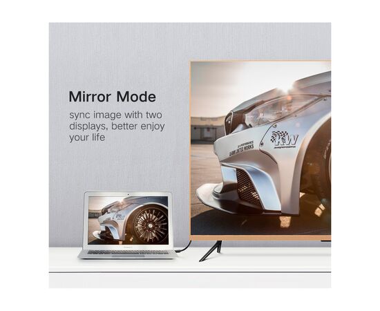 Кабель мультимедийный miniDisplayPort M to HDMI M 1.5m MD101 4K black Ugreen (20848), изображение 8 Кабель мультимедийный miniDisplayPort M to HDMI M 1.5m MD101 4K black Ugreen (20848), изображение 8