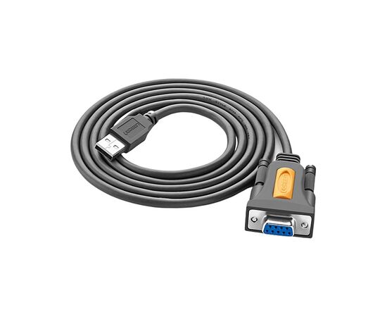 Кабель для передачи данных USB to COM F 1.5m DB9 RS-232 CR104 black Ugreen (20201), изображение 2 Кабель для передачи данных USB to COM F 1.5m DB9 RS-232 CR104 black Ugreen (20201), изображение 2