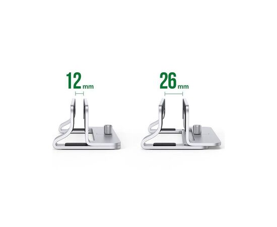 Подставка для ноутбука Ugreen LP258 Vertical Laptop Stand Silver (20471), изображение 3 Подставка для ноутбука Ugreen LP258 Vertical Laptop Stand Silver (20471), изображение 3