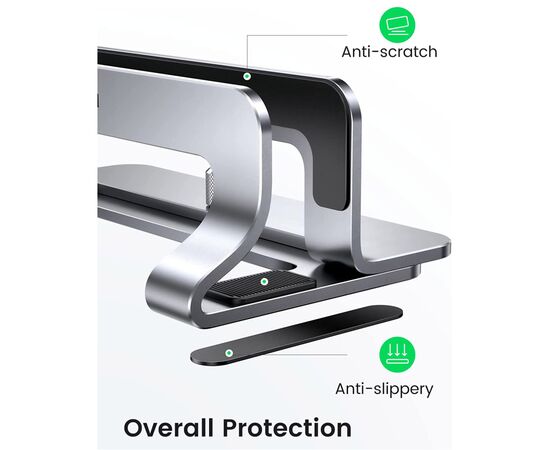 Подставка для ноутбука Ugreen LP258 Vertical Laptop Stand Silver (20471), изображение 6 Подставка для ноутбука Ugreen LP258 Vertical Laptop Stand Silver (20471), изображение 6