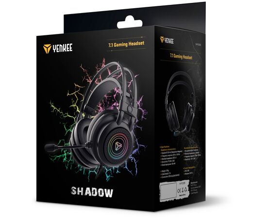 Наушники YENKEE YHP 3035 Shadow USB Black (45015553), изображение 8 Наушники YENKEE YHP 3035 Shadow USB Black (45015553), изображение 8