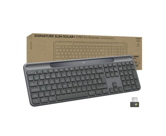 Клавиатура Logitech Slim Solar+ for Business Wireless/Bluetooth Graphite (920-013779) Клавиатура Logitech Slim Solar+ for Business Wireless/Bluetooth Graphite (920-013779)