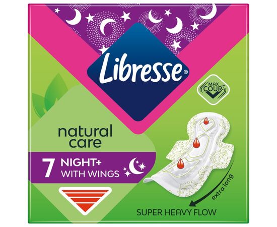Гигиенические прокладки Libresse Natural Care Night 7 шт. (7322540611236) Гигиенические прокладки Libresse Natural Care Night 7 шт. (7322540611236)