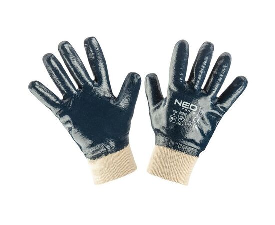 Защитные перчатки Neo Tools рабочие, хлопок с полным нитриловым покрытием, p. 9 (97-630-9) Защитные перчатки Neo Tools рабочие, хлопок с полным нитриловым покрытием, p. 9 (97-630-9)