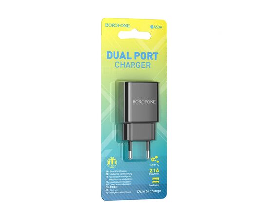 Зарядное устройство BOROFONE BA53A 2xUSB 10.5W black (6931474739131), изображение 5 Зарядное устройство BOROFONE BA53A 2xUSB 10.5W black (6931474739131), изображение 5