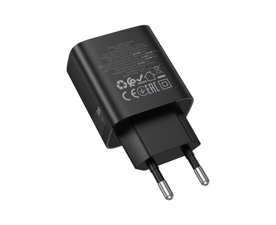 Зарядное устройство BOROFONE BA98A 2xUSB-C PD30W + 1xUSB 18W digital display black (6941991120510), изображение 7 Зарядное устройство BOROFONE BA98A 2xUSB-C PD30W + 1xUSB 18W digital display black (6941991120510), изображение 7