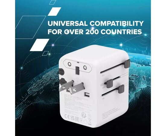 Зарядное устройство Canyon OnTour 70 3xUSB-C + 2xUSB-A EU/UK/US/AUS 70W White (CNS-TA70W1006W), изображение 6 Зарядное устройство Canyon OnTour 70 3xUSB-C + 2xUSB-A EU/UK/US/AUS 70W White (CNS-TA70W1006W), изображение 6