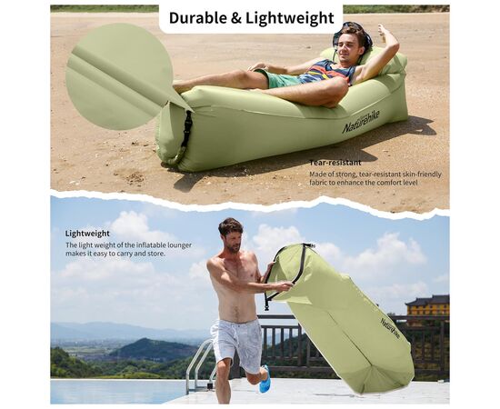 Матрас надувной Naturehike Ламзак NH20FCD06 оливковий (6927595777053), изображение 5 Матрас надувной Naturehike Ламзак NH20FCD06 оливковий (6927595777053), изображение 5