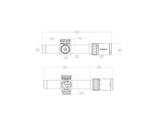 Оптический прицел Vector Optics Continental X10 1-10x28 (34 мм) ED FFP illum. VET-RAR 2 (SCFF-62), изображение 7 Оптический прицел Vector Optics Continental X10 1-10x28 (34 мм) ED FFP illum. VET-RAR 2 (SCFF-62), изображение 7