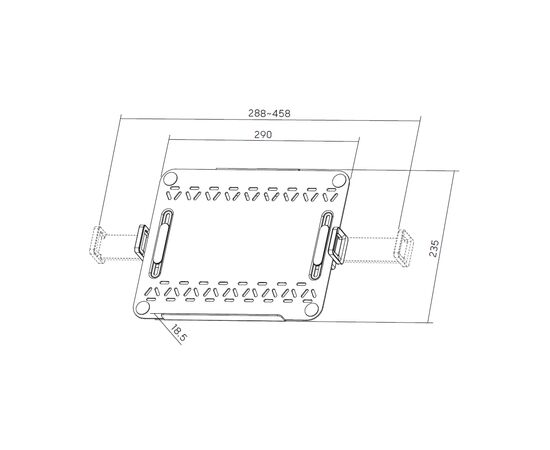 Подставка для ноутбука OfficePro для кронштейнов VESA 75x75, 100x100 (LH340W), изображение 5 Подставка для ноутбука OfficePro для кронштейнов VESA 75x75, 100x100 (LH340W), изображение 5